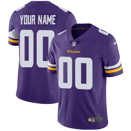 2019 NFL Youth Nike Minnesota Vikings Home Purple Customized Vapor jersey->customized nfl jersey->Custom Jersey